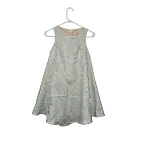 Urban Renewal Swing Mini Dress Mint and Gold Size XS Recycled Material Pullover